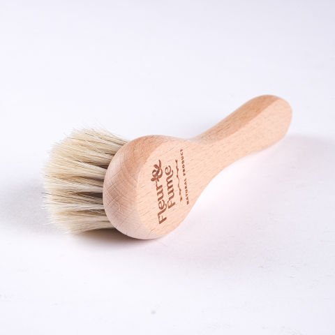 %100 Doğal At Kılı Yüz Fırçası(Saklama Kesesi Hediyeli)