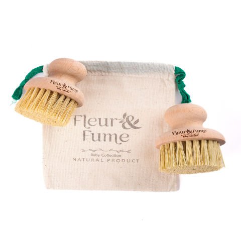 %100 Tampiko Otu Ahşap Sapsız Gıda Temizleme Fırçası(Büyük Boy)