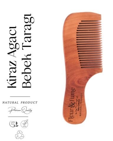 % 100 Doğal Kiraz Ağacı Bebek Tarak