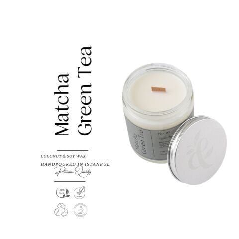 Matcha Green Tea - Kokulu Premium Mum - Yeşil Çay, Narenciye ve Odunsu Notaların Dengeli Zen Uyumu