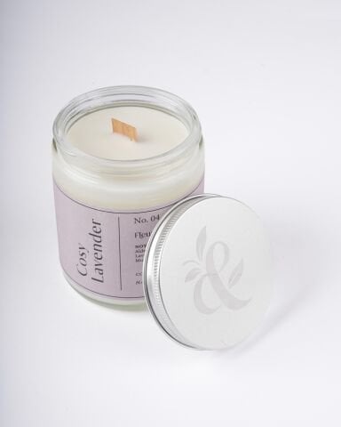 Cosy Lavender - Kokulu Premium Mum - Lavanta ve Pudralı Notaların Spa Etkisi Yaratan Huzuru