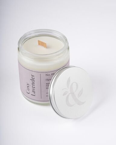 Cosy Lavender - Kokulu Premium Mum - Lavanta ve Pudralı Notaların Spa Etkisi Yaratan Huzuru
