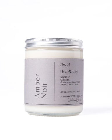 Amber Noir No.03 - Kokulu Premium Mum - Gizemli Odunsu Notalar, Kehribarın Sofistike Uyumu