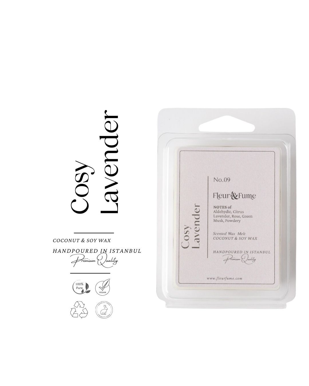 Cosy Lavender - Premium Wax Melt Tablet - Eriyen Huzur