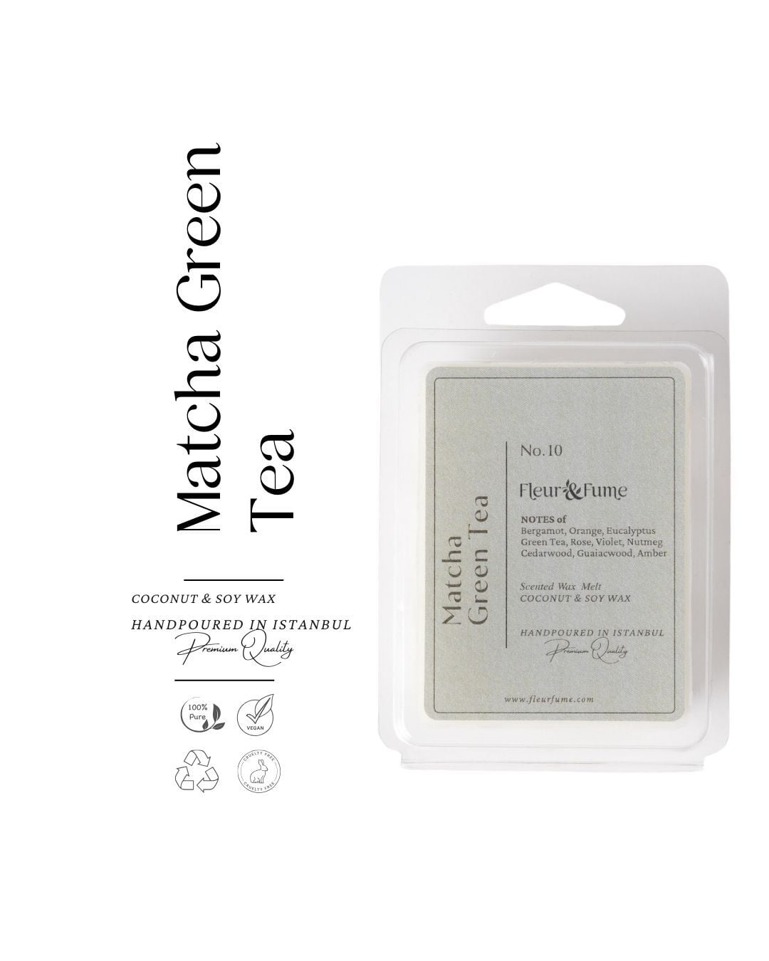 Matcha Green Tea - Premium Wax Melt Tablet - Anında Tazelenme ve Zen Enerjisi