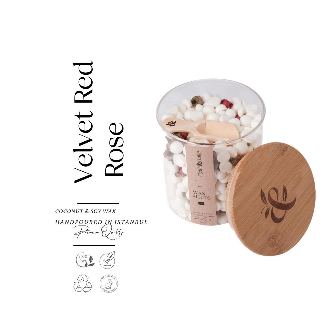 Everblend Melt Serisi - Velvet Red Rose - Kırmızı Gül Tomurcuklu Doğal Soya & Coconut Wax Melt